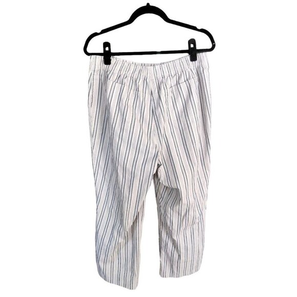 Valerie Stevens Womens Pants Size Large Striped Drawstring Front & Elastic Waist - Picture 5 of 8